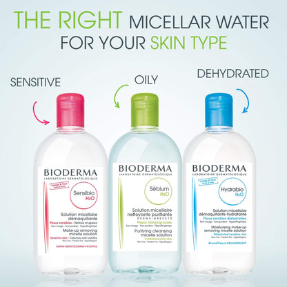 Bioderma Sebium Skincare Set for Oily Skin - Gentle Cleansing & Non-Comedogenic - Sebium H2O & Foaming Gel