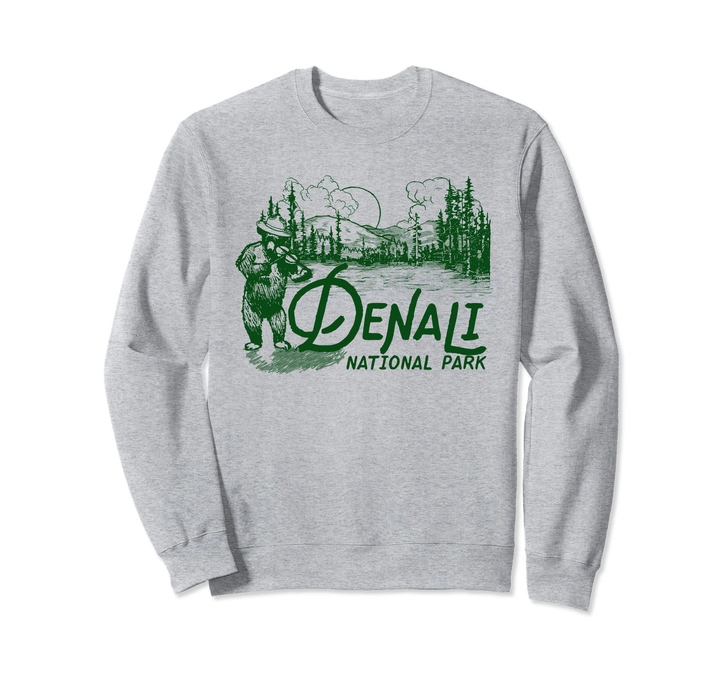 Denali National Park Alaska Sweatshirt - Casual Everyday Wear for Adults