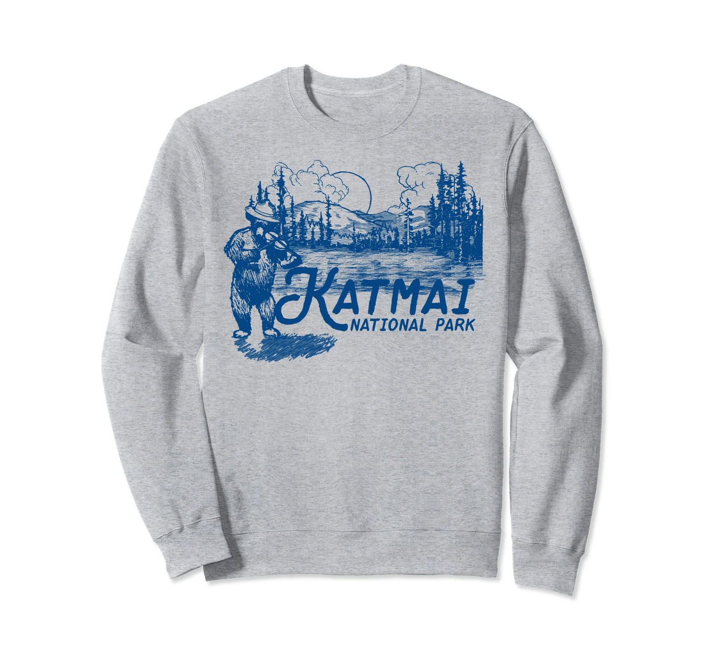 Katmai National Park Alaska Sweatshirt - Custom Art Print for Adults