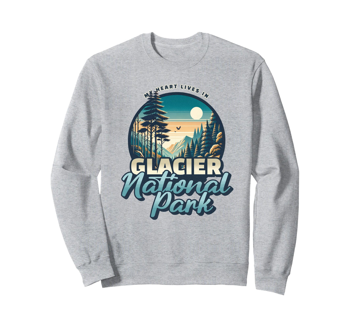 My Heart Lives Glacier Sweatshirt - Casual Everyday Wear Men Women
