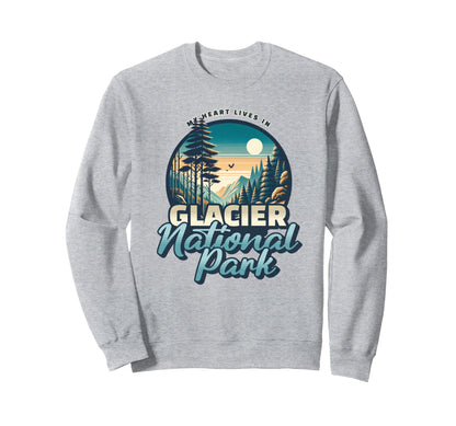 My Heart Lives Glacier Sweatshirt - Casual Everyday Wear Men Women