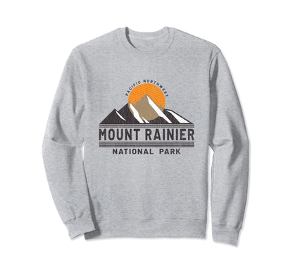 Mount Rainier National Park Sweatshirt - Minimalist Print Men Women