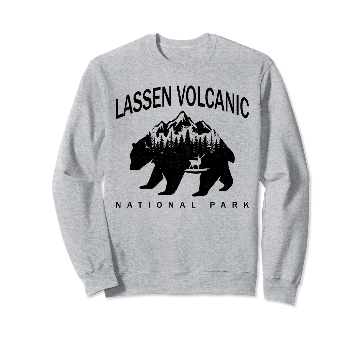 Lassen Volcanic National Park Bear Sweatshirt - Trendy Graphic Men Women