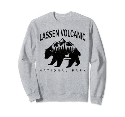 Lassen Volcanic National Park Bear Sweatshirt - Trendy Graphic Men Women