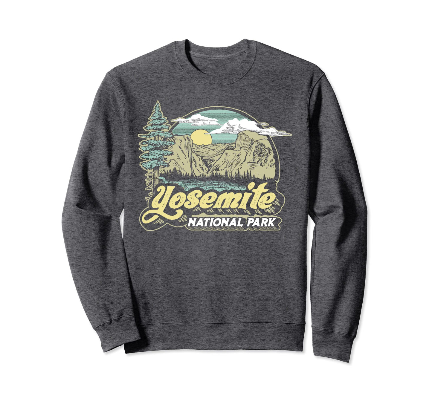 Yosemite National Park Eighties Sweatshirt - Aesthetic Graphic for Adults