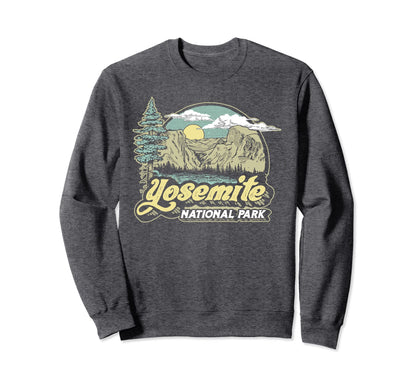 Yosemite National Park Eighties Sweatshirt - Aesthetic Graphic for Adults