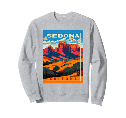 Sedona Arizona Wpa National Park Sweatshirt - Aesthetic Graphic Unisex
