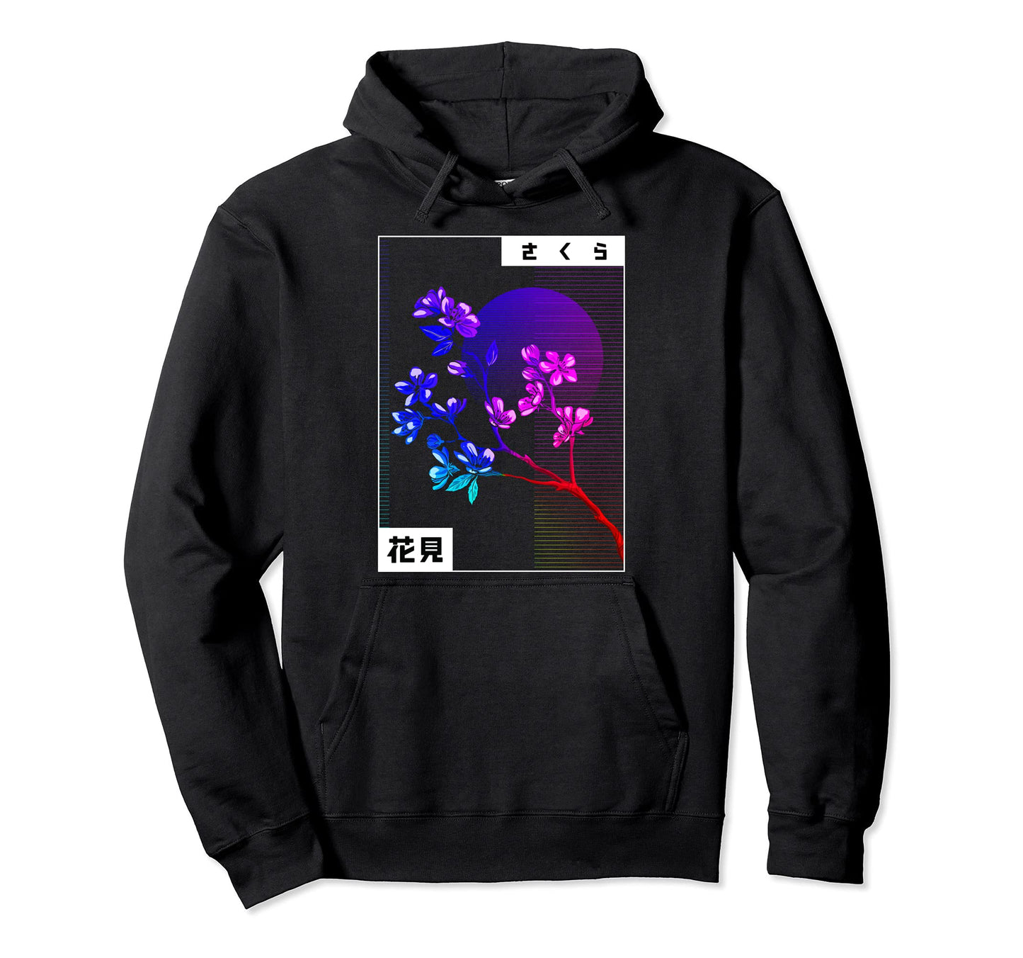 Trippy Aesthetic Vaporwave Cherry Tree Hoodie - Minimalist Print Men Women