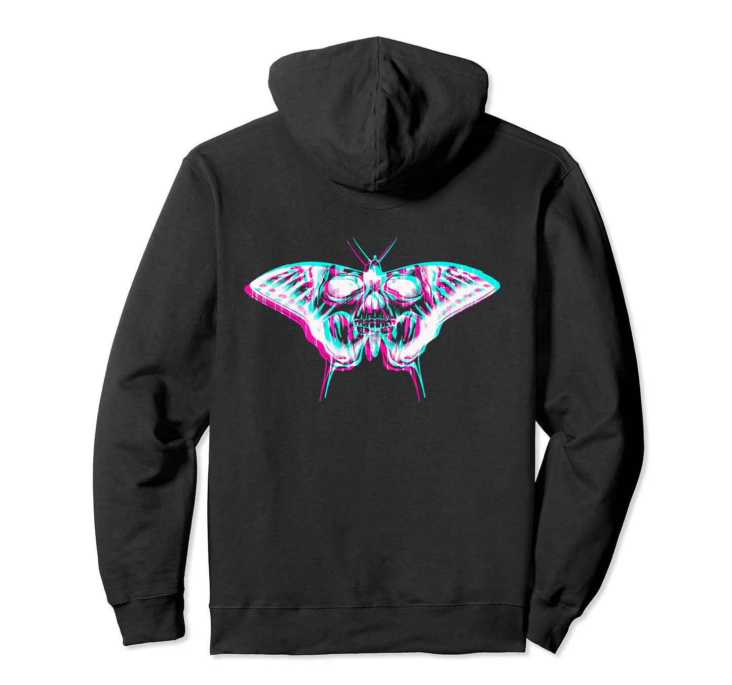 Aesthetic Pastel Goth Butterfly Skull Hoodie - Streetwear Style for Adults