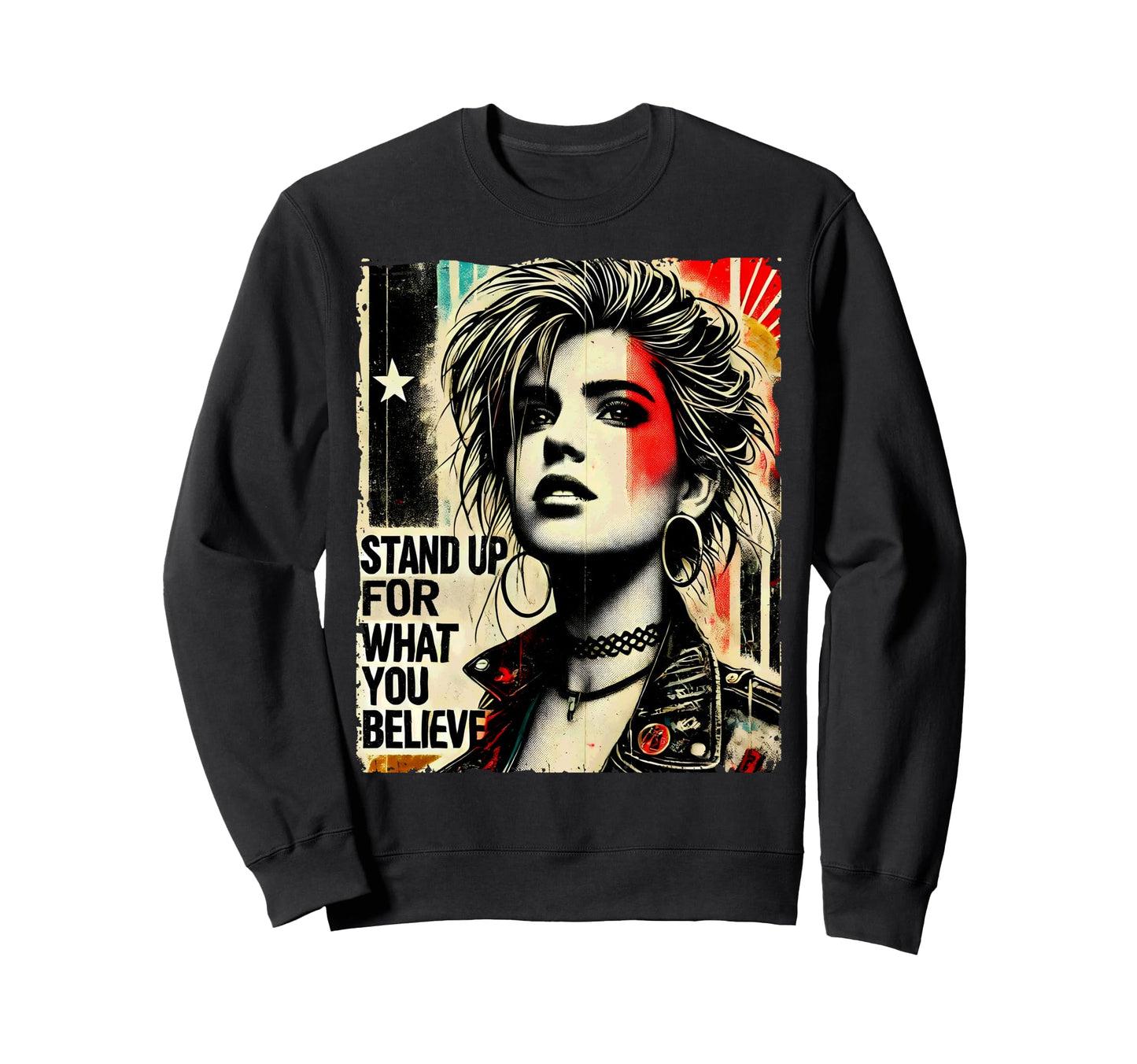 Punk Graffiti 90S Grunge Colorful Sweatshirt - Streetwear Style Men Women