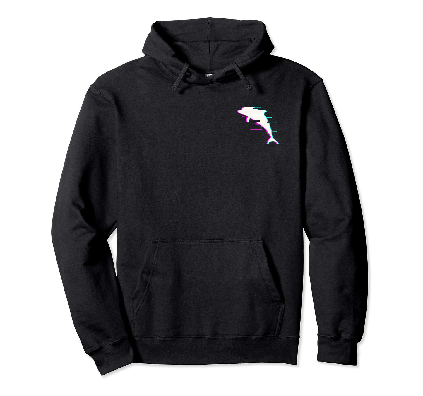 Dolphin Aesthetic Vaporwave Dolphin Hoodie - Fun Novelty Design Unisex