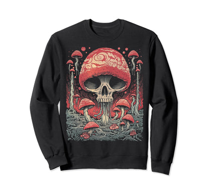 Grunge Mushroom Goth Fungi 70 Sweatshirt - Aesthetic Graphic Men Women