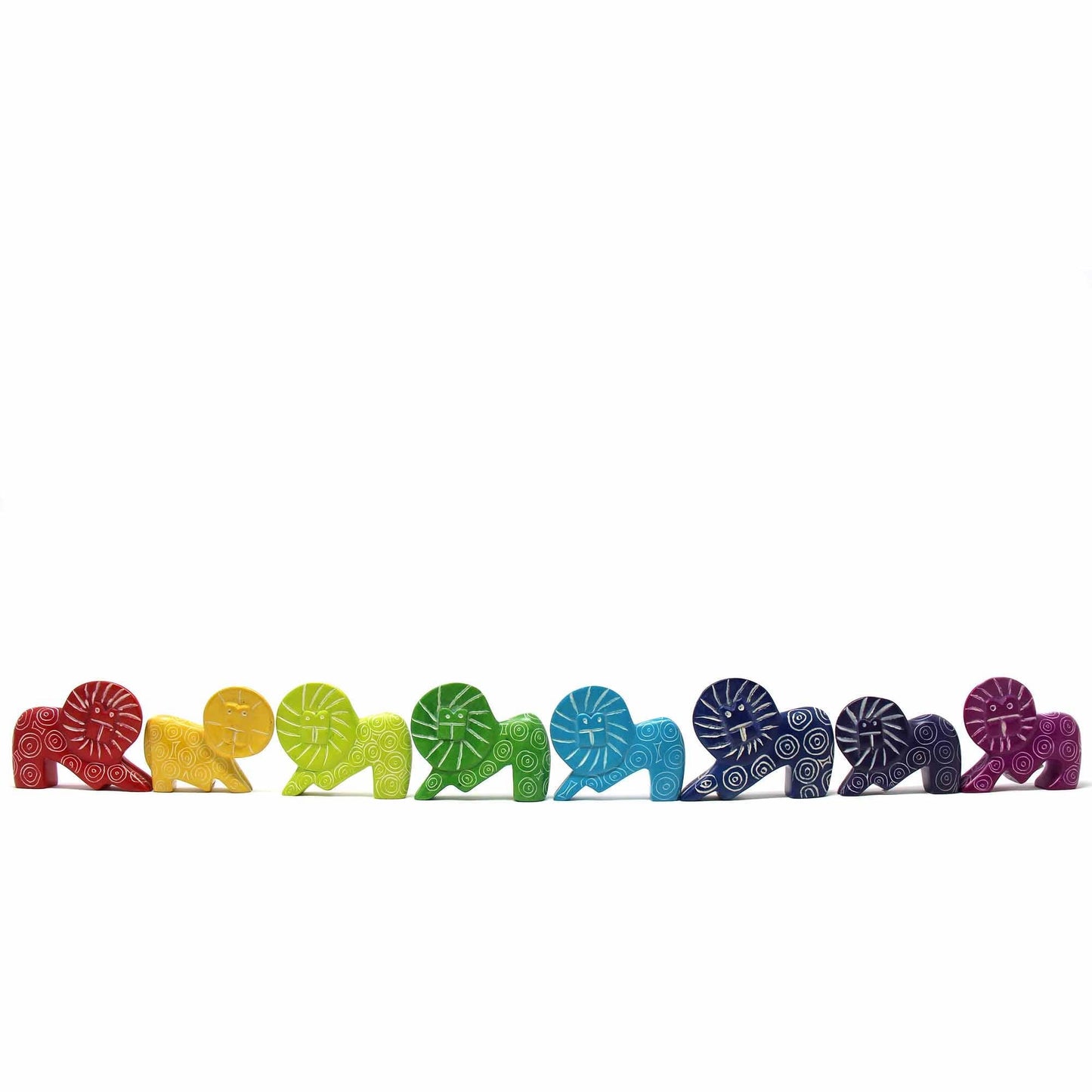Fuchsia Soapstone Lion