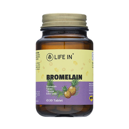 Life In Bromealin - Bromelain Supplement for Digestive Health, 30 Tablets