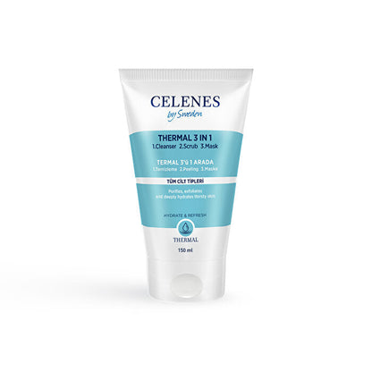 Celenes Thermal 3 in 1 Cleansing Peeling Mask 150ml - Hydrating & Refreshing