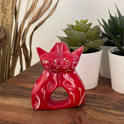 Soapstone Lovey Cats