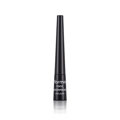 Flormar Vinyl Waterproof Black Liquid Eyeliner - High Pigment | 0.22 Fl Oz