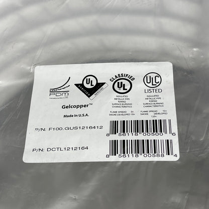 PDM GelCopper PreInsulated Copper Roll 1/2" Copper 1/2" Ins. 164 ft F100.GUS1216412 (New)