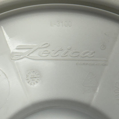 LETICA Tank Bucket Caps (10 Pack) L3100 12”Dx1 1/2”H Plastic White