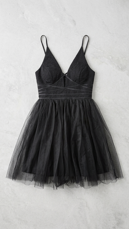 BCBGeneration Women's Lace up Tutu Dress - Black Size 6