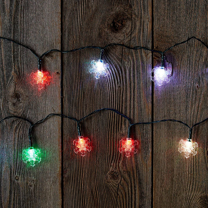 UltraLED Battery Operated Snowflakes Color Changing Light String