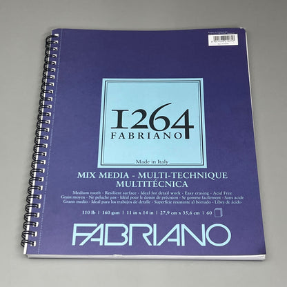 FABRIANO I264 (5 PACK, 60 Each) 11" x 14" Mix Media - Multi -Technique Paper