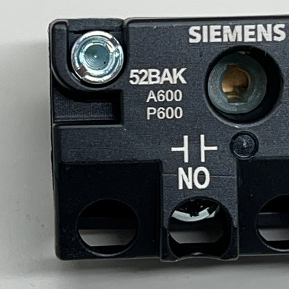 SIEMENS (2 PACK) Accessory Contact Block Kit 1 Contact Element Screw Terminal 52BAK