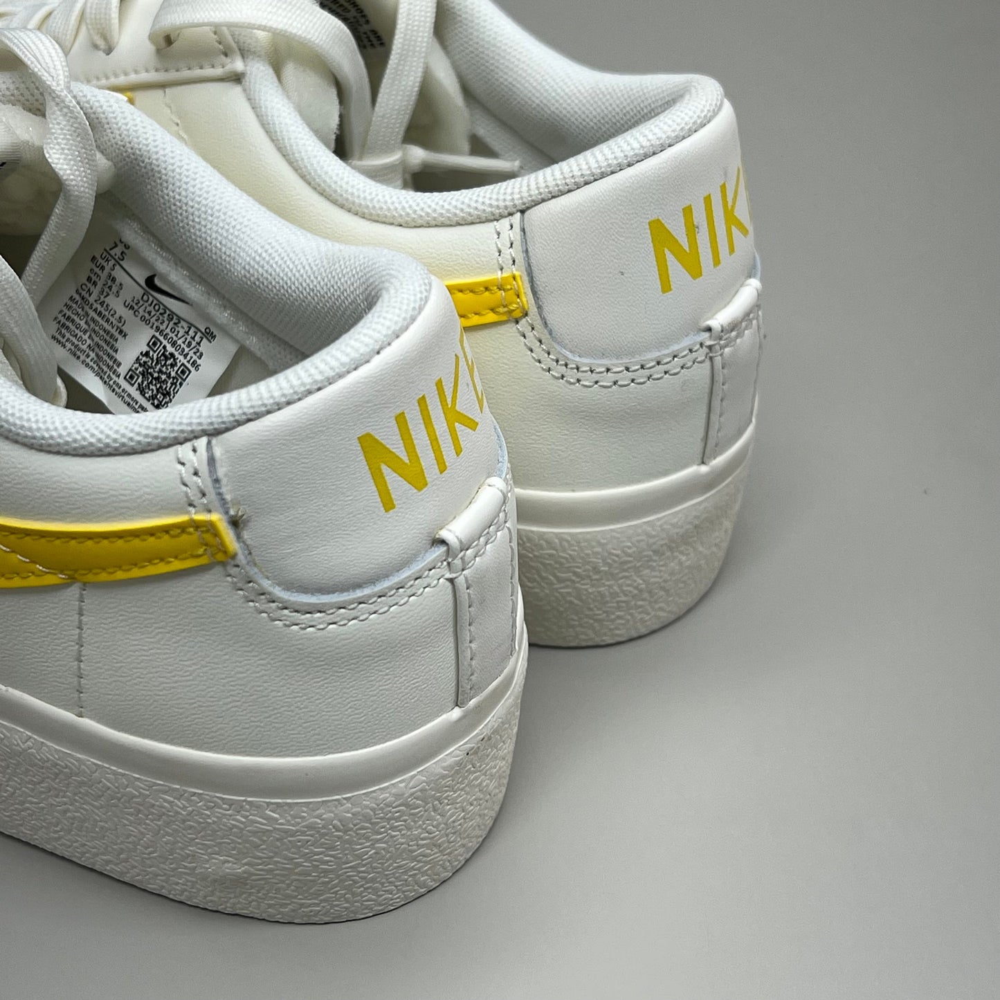NIKE Shoes Blazer Low Cut Platform Sneaker Sz Women's 10.5 Men's 9 Yellow/Grey/White
