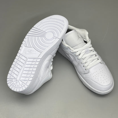 NIKE AIR JORDAN 1 Low Triple White Women's Sz 9 DV0990-111 (New in Box)