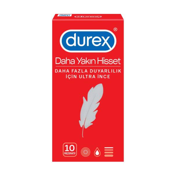 Durex Ultra-Thin Condoms - 10 Pack, Sensitive, Reliable Contraceptive Protection