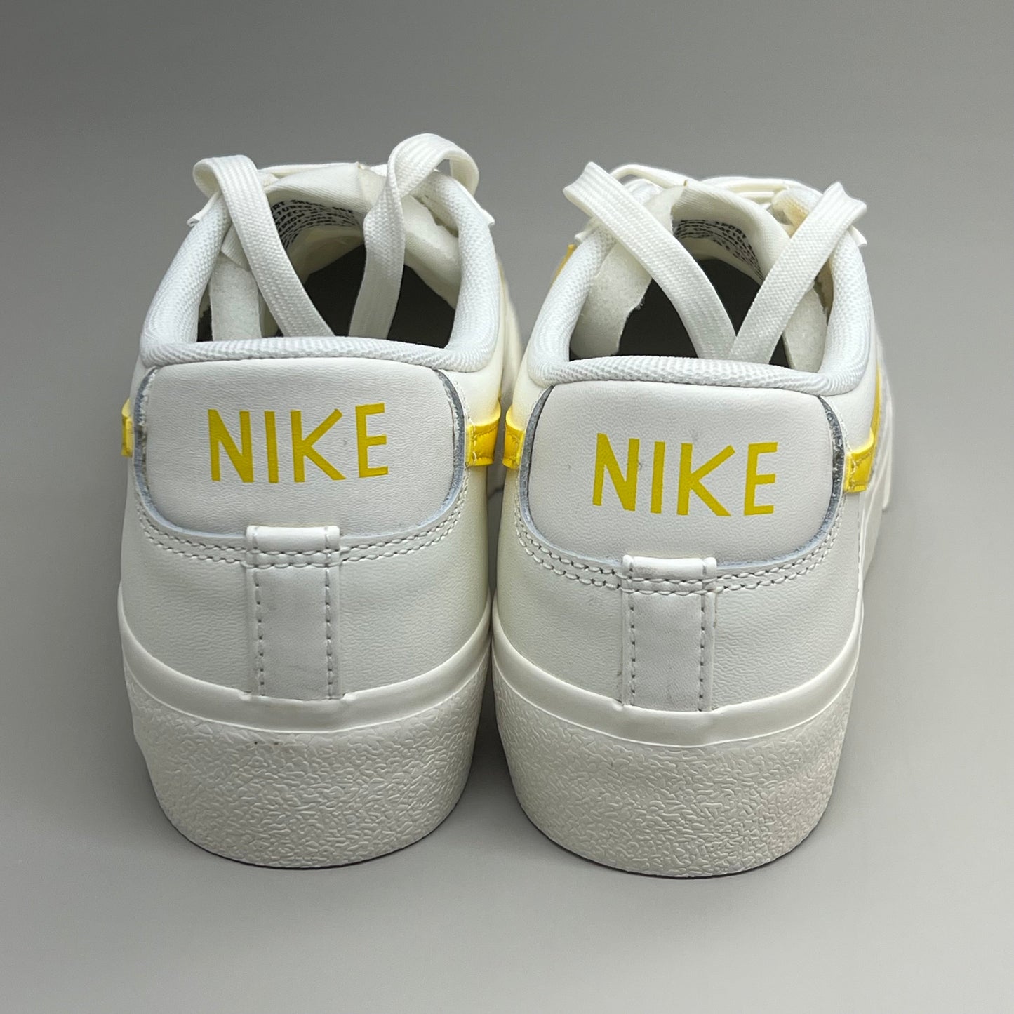NIKE Shoes Blazer Low Cut Platform Sneaker Sz Women's 10.5 Men's 9 Yellow/Grey/White