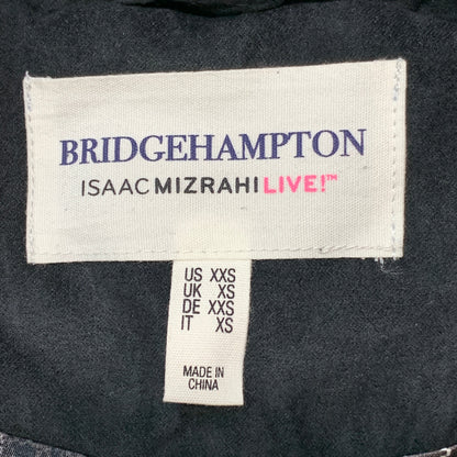 BRIDGE HAMPTON ISSAC MIZRAHI LIVE! Faux Suede Coat Full Snap Up Black Size XXS