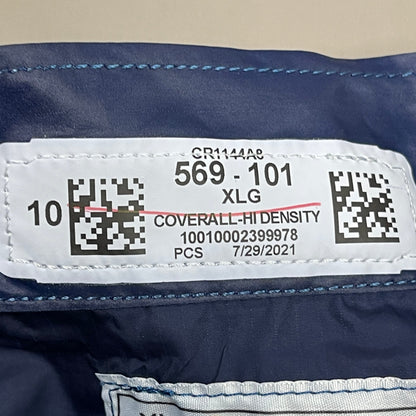 PRUDENTIAL Clean Room Service Hi Density Coverall SZ XL Blue (New) 569-101