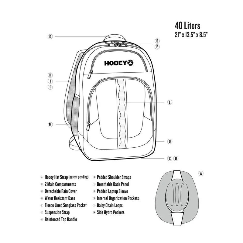 HOOey "Ox" Flag (Grey/Black) - Backpack