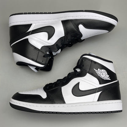 NIKE AIR JORDAN 1 Mid Panda Shoe Women's Sz 11 Black / White DV0991-101 (New)