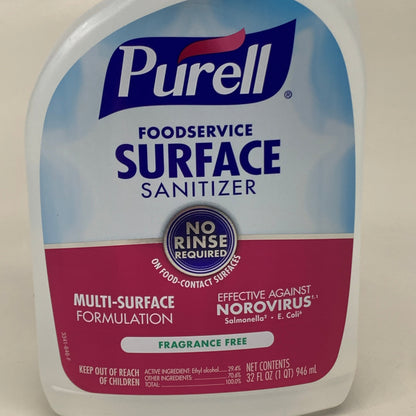 PURELL(6 PACK) Foodservice Multi-Surface Sanitizer Unscented BB 06/2028 334106CT