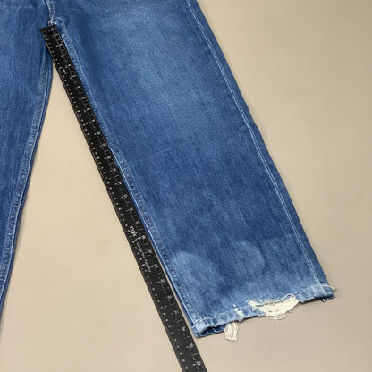 ETICA Tyler Vintage Straight Crop Jeans 100% Cotton Shipwreck Size 26 EW178114A