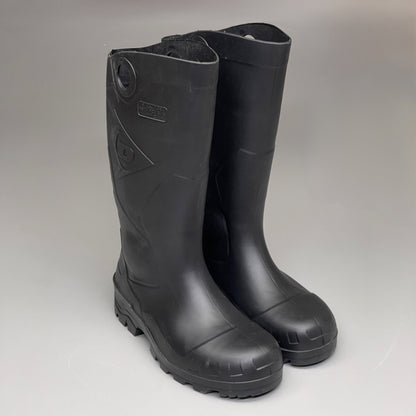 DUNLOP Steel Toe Safety Boots Waterproof Black Sz M 8 W 10 #86776