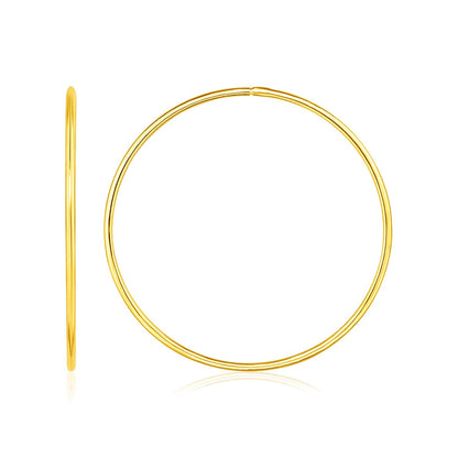 Endless Hoop Style Earring in 14K Yellow Gold