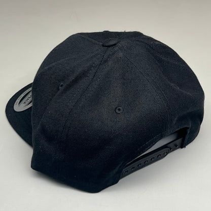 YUPOONG (10 PACK) Classic Snapback Baseball Cap Hat Black Bulk!