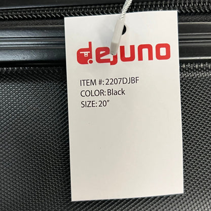 DEJUNO (3 PACK) Light Weight Expandable Spinner Rolling Suitcase Set BLACK 2207DJBF
