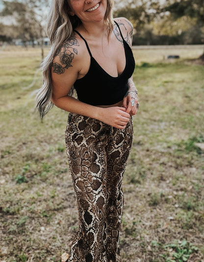 Floral Textured Padded Bralette - Black