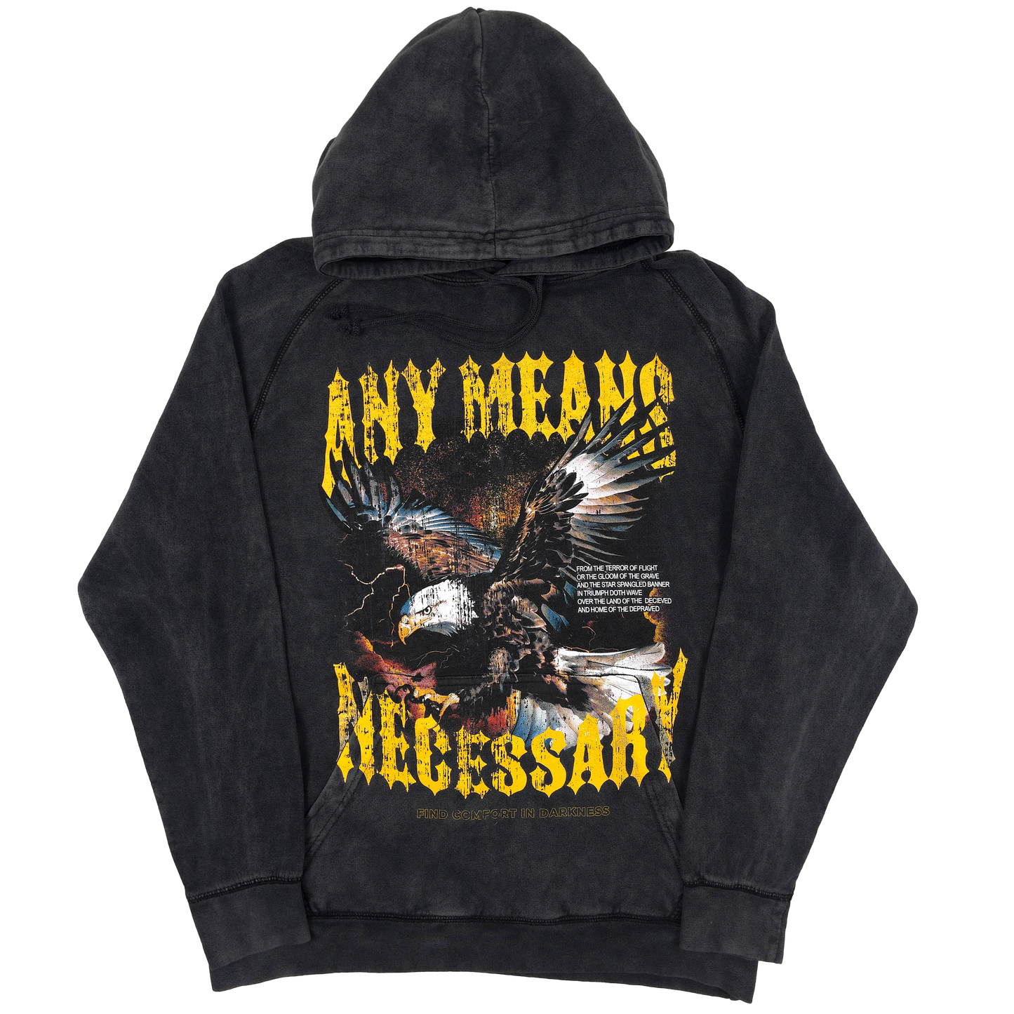 Depraved Pullover Hoodie Vintage Black