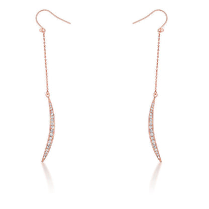 Luna 0.5ct CZ Delicate Moon Drop Earrings