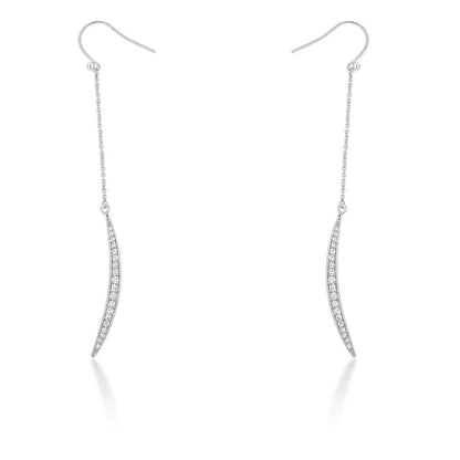 Luna 0.5ct CZ Delicate Moon Drop Earrings