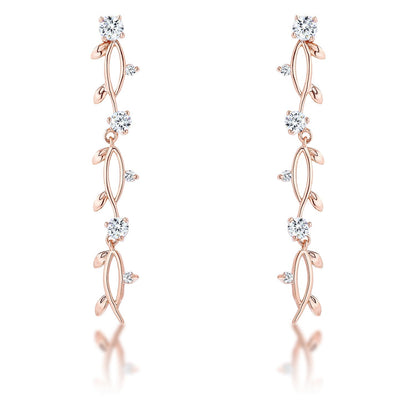 1.1Ct Vine Design Plated Earrings