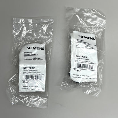 SIEMENS (2 PACK) Accessory Contact Block Kit 1 Contact Element Screw Terminal 52BAK