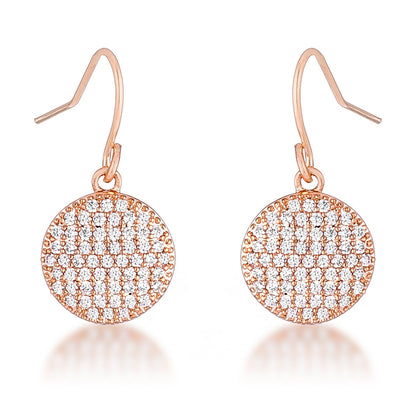 .6 Ct Elegant CZ Plated Disk Earrings