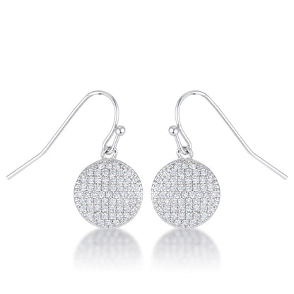 .6 Ct Elegant CZ Plated Disk Earrings