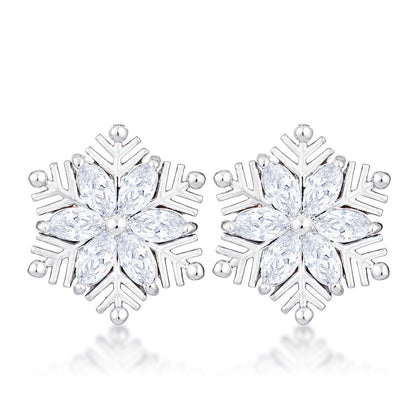 Marquise Snowflake Earrings